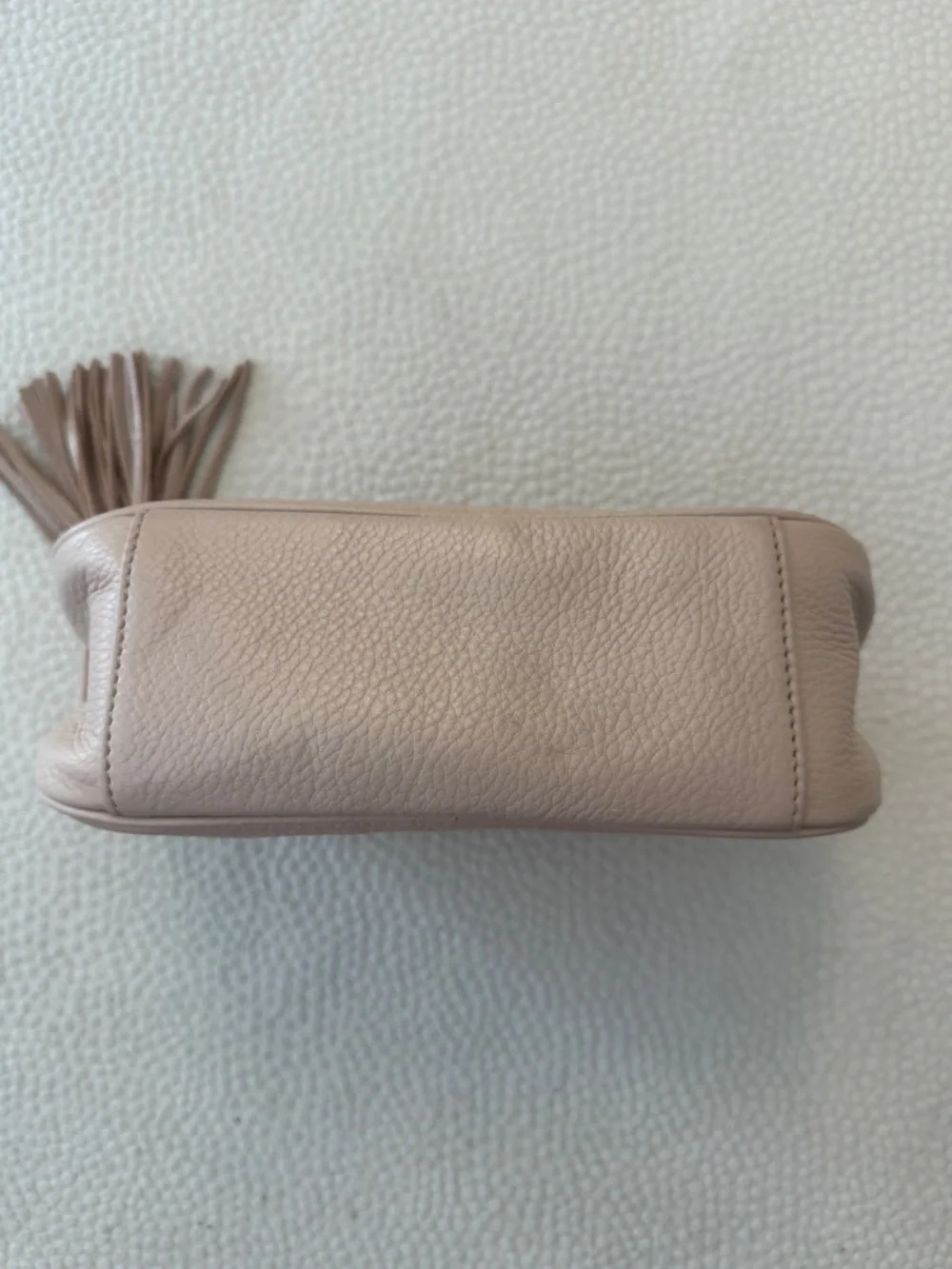 Tory Burch Bombé Chain Crossbody Bag Light Oak Blush Pink Leather